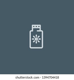 Sunblock vector icon. Sunblock concept stroke symbol design. Thin graphic elements vector illustration, outline pattern for your web site design, logo, UI. EPS 10.
