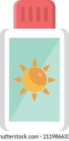 sunblock Vector illustration on a transparent background.Premium quality symmbols.Vector line flat icon for concept and graphic design.
