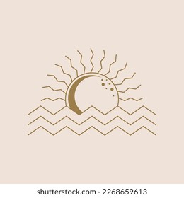 Sunbright sunshine sunlight icon vector flat design