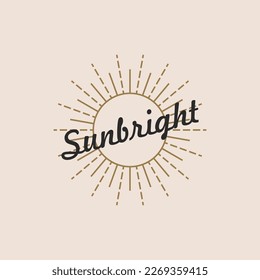 Sunbright sunshine sunlight icon vector flat design