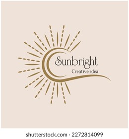 Sunbright sunshine sunlight icon vector flat design