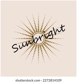 Sunbright sunshine sunlight icon vector flat design
