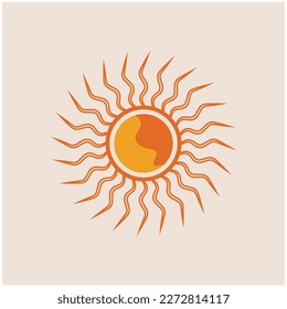 Sunbright sunshine sunlight icon vector flat design