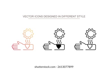 Sunburn icon design with white background stock illustration