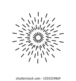 Sunburn icon,sunburst icon vector flat style