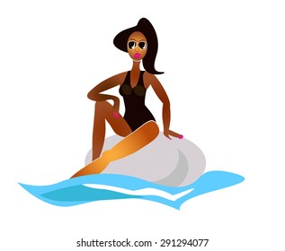 Sunburn woman