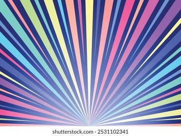 sun-burs multi color vector illustration for design elements.