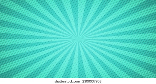 Sunburst abstract background with halftone. Sunbeam wallpaper. Sun ray background