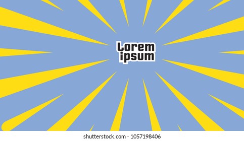 Sunburst  abstract background. Rays illustration. Vector template for designer.
