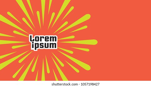 Sunburst  abstract background. Rays illustration. Vector template for designer.