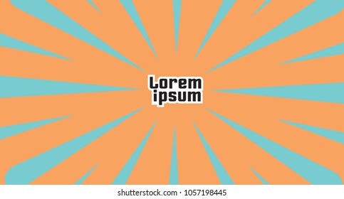 Sunburst  abstract background. Rays illustration. Vector template for designer.