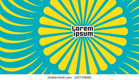 Sunburst  abstract background. Rays illustration. Vector template for designer.