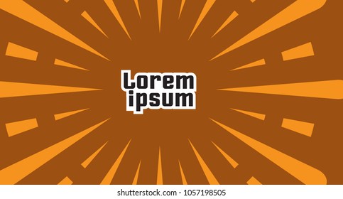 Sunburst  abstract background. Rays illustration. Vector template for designer.