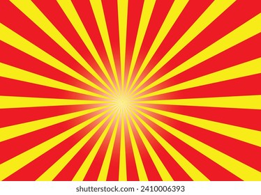 Sunburst - Abstract Blue And Beige Background - Vector Illustration