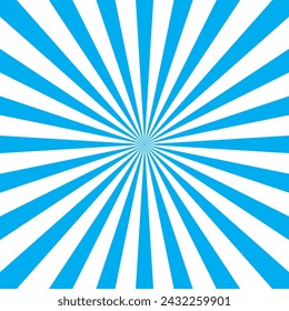 Sunburst - Abstract Blue And Beige Background - Vector Illustration, eps10