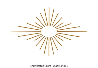 Sunburst Abstract Decorative element. Vector illustration