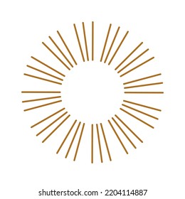 Sunburst Abstract Decorative element. Vector illustration