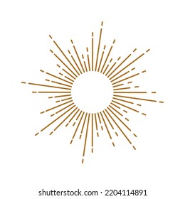 Sunburst Abstract Decorative element. Vector illustration