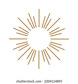 Sunburst Abstract Decorative element. Vector illustration