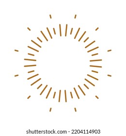 Resumen de Sunburst Elemento decorativo. Ilustración del vector