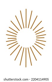 Sunburst Abstract Decorative element. Vector illustration