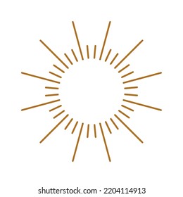 Sunburst Abstract Decorative element. Vector illustration