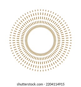 Sunburst Abstract Decorative element. Vector illustration