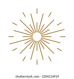 Sunburst Abstract Decorative element. Vector illustration