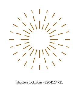 Sunburst Abstract Decorative element. Vector illustration