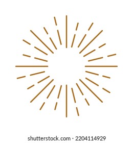 Resumen de Sunburst Elemento decorativo. Ilustración del vector