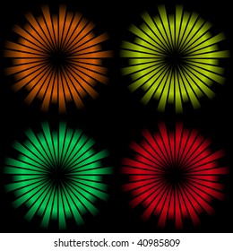 Sunburst abstract vector.