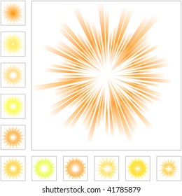 Sunburst abstract vector.