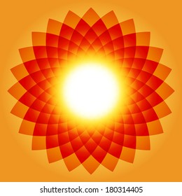 Sunburst abstract, vector illustration