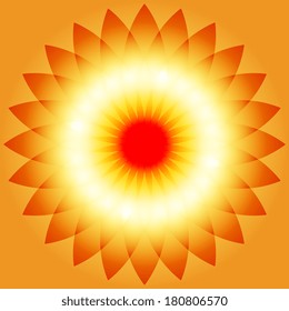 Sunburst abstract, vector illustration