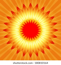 Sunburst abstract, vector illustration