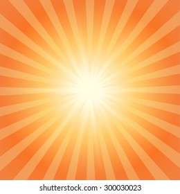 Sunburst Background. Abstract orange background. Abstract  sun. Sunburst design. Vector illustration
