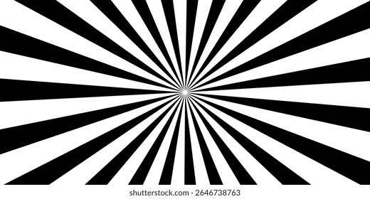 Sunburst Background Black and White-Abstract Rays 