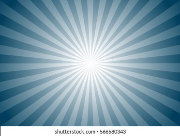 Sunburst background, blue color.