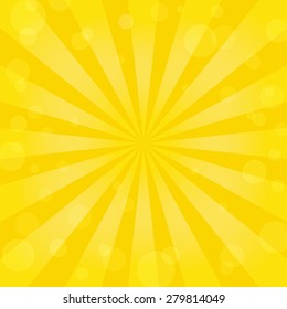 Sunburst background with bokeh