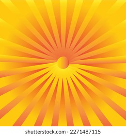 sunburst background design, vector modern sun set on sample background. sunshine design, radial sunburst ray background vector illustration.