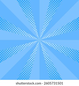 Sunburst Background with Dot Pattern, Starburst, Rays, Radiating Lines, Square Size