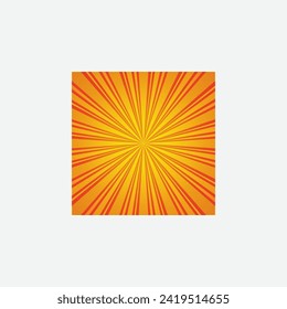 Sunburst background with halftone orange gradient color