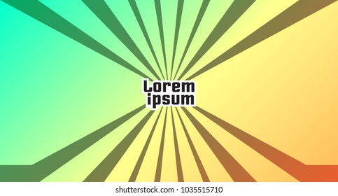 Sunburst background. Rays illustration. Vector template for designer.