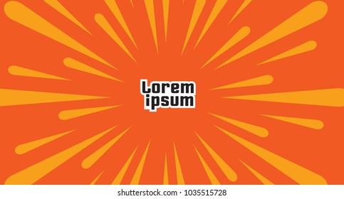 Sunburst background. Rays illustration. Vector template for designer.