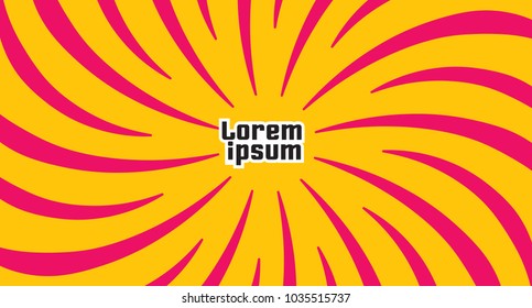 Sunburst background. Rays illustration. Vector template for designer.
