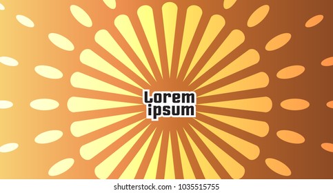 Sunburst background. Rays illustration. Vector template for designer.
