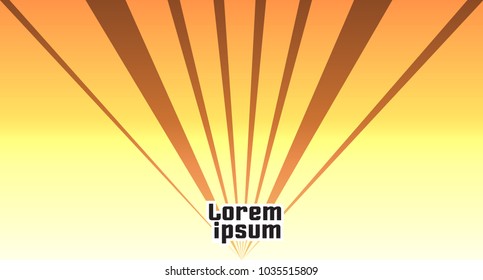 Sunburst background. Rays illustration. Vector template for designer.