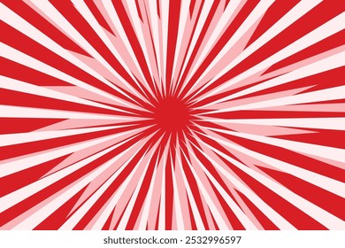 Fondo de la explosión de sol. rojo y blanco.