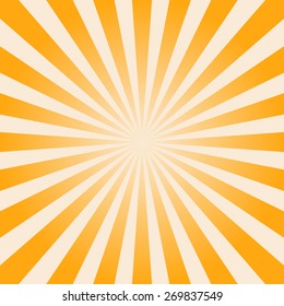 sunburst background, shiny bright yellow sun. vector illustration
