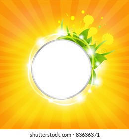 Fondo De Giro De Sol Con Estrellas, Ilustración Vectorial